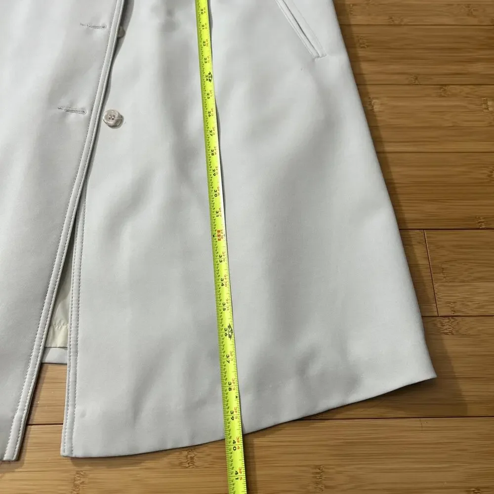 Vintage Forecaster of Boston Beige Rain Coat Parisian NYC Coastal Chic Sz 11/12 - Picture 9 of 9